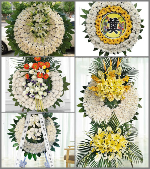 山东青岛即墨市通济街道北龙湾村花圈速递